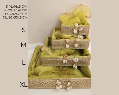 Luxe Geschenk-/Bruiloft Trays – Maat S - Met Sluiting - WIT